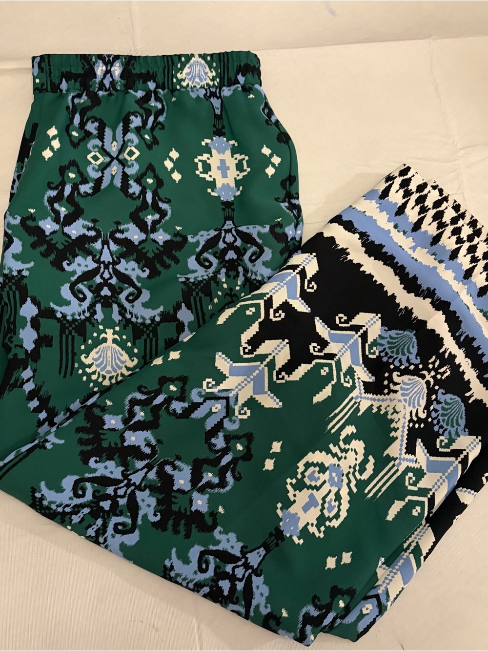 Chico’s Green Printed Palazzo Pants
